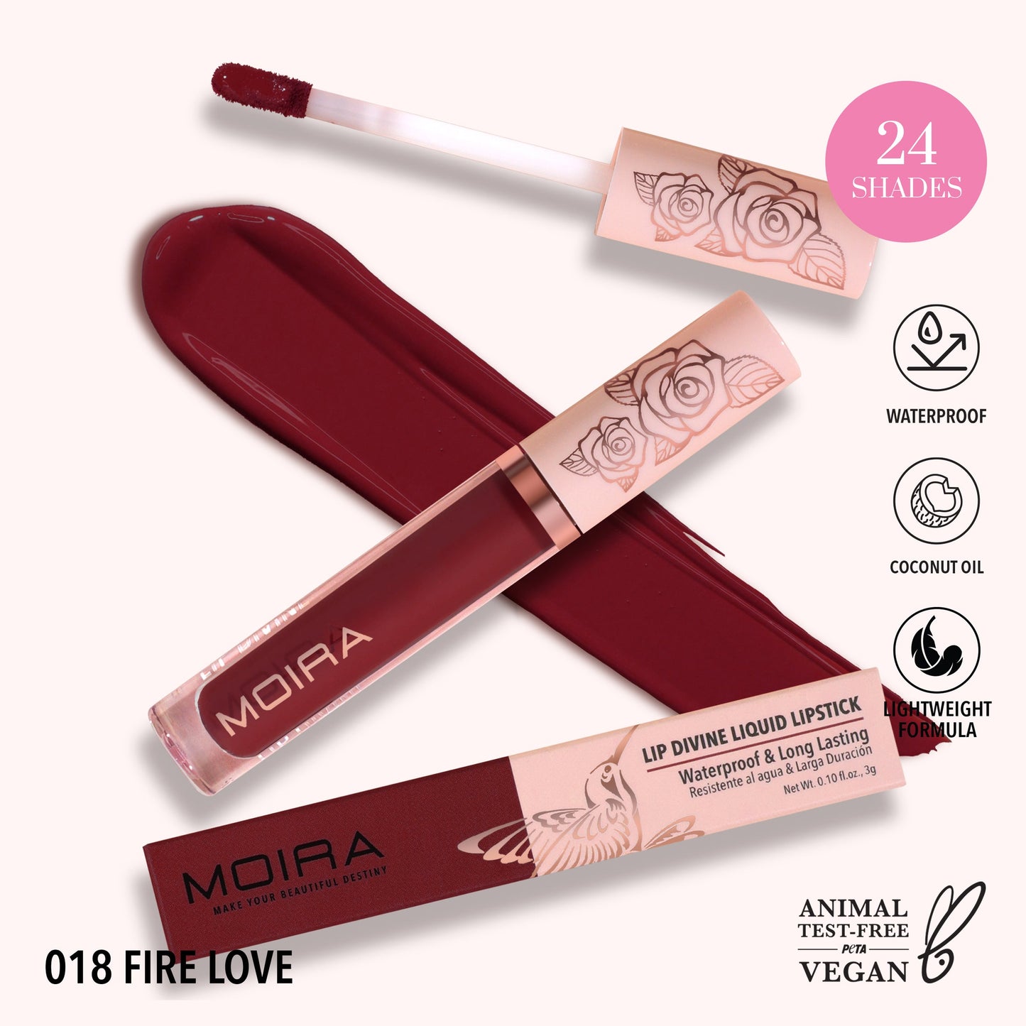 MOIRA Lip Divine Liquid Lipstick (LDV) Refills | 3pcs Box