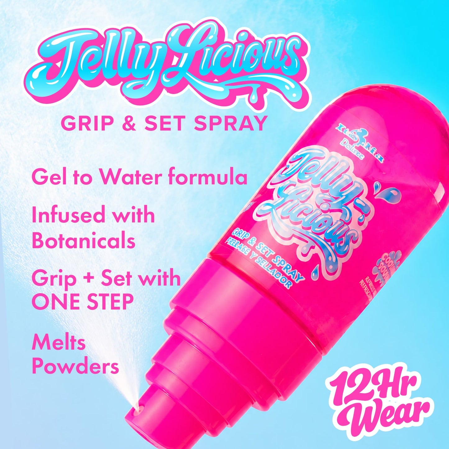ITALIA DELUXE Jelly Licious Grip & Set Spray / 12pcs Display