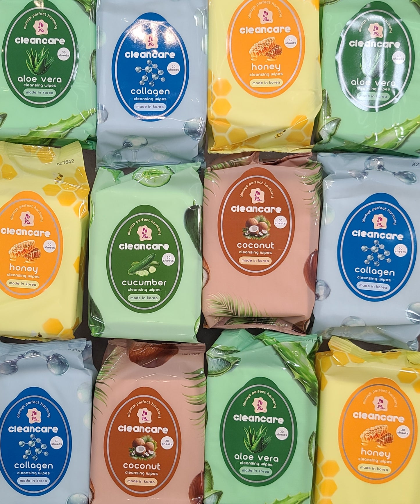 PB&JAY Cleansing Wipes Honey | 12 packs Display