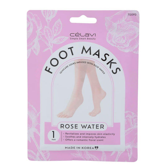 CELAVI Foot Masks Rose Water | 24 pack Display