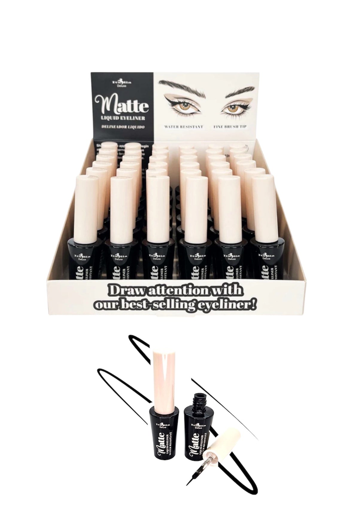 ITALIA DELUXE Matte Liquid Eyeliner #2309 / 36pcs Display