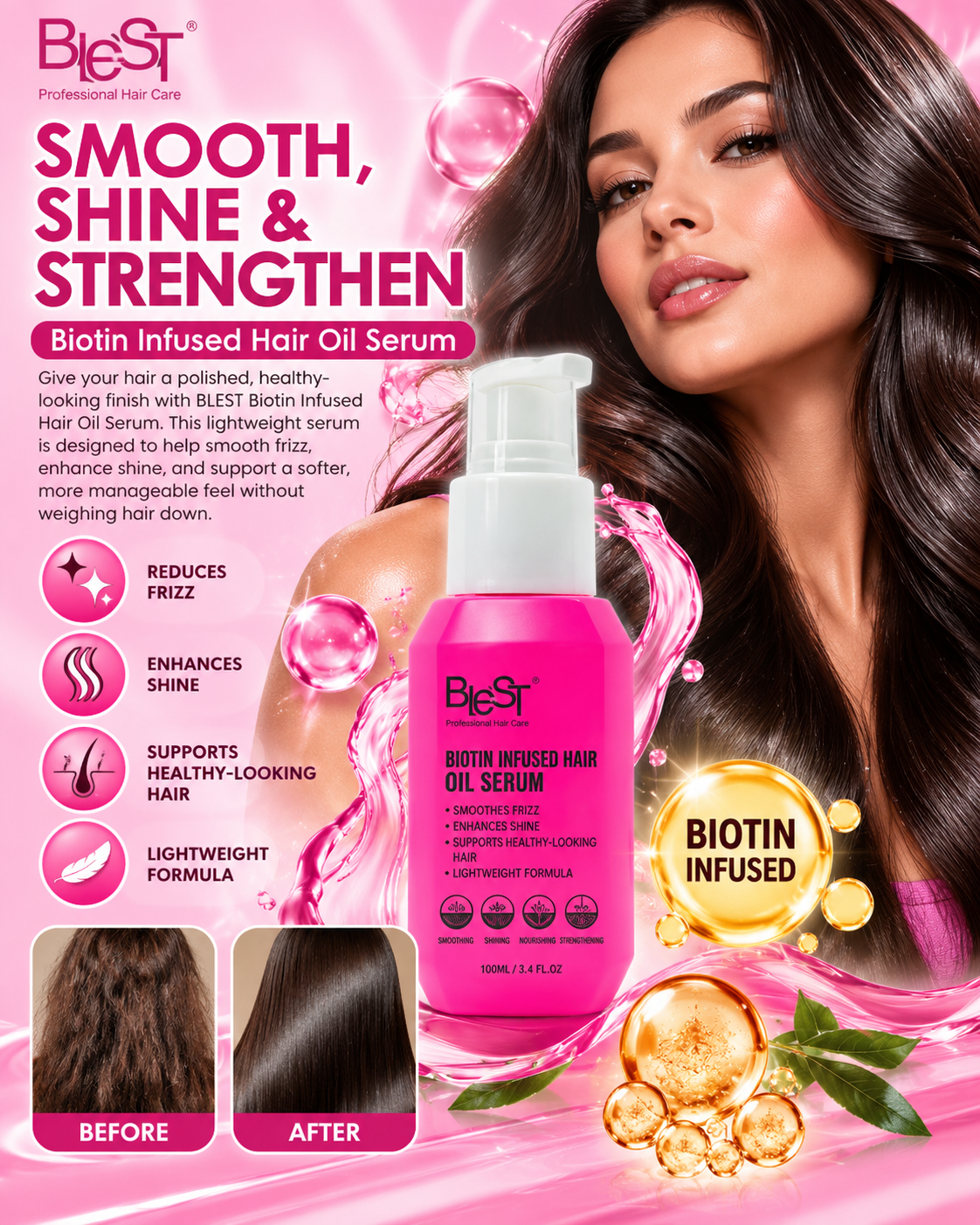 BLEST Biotin Infused Oil Serum / 12pcs Display