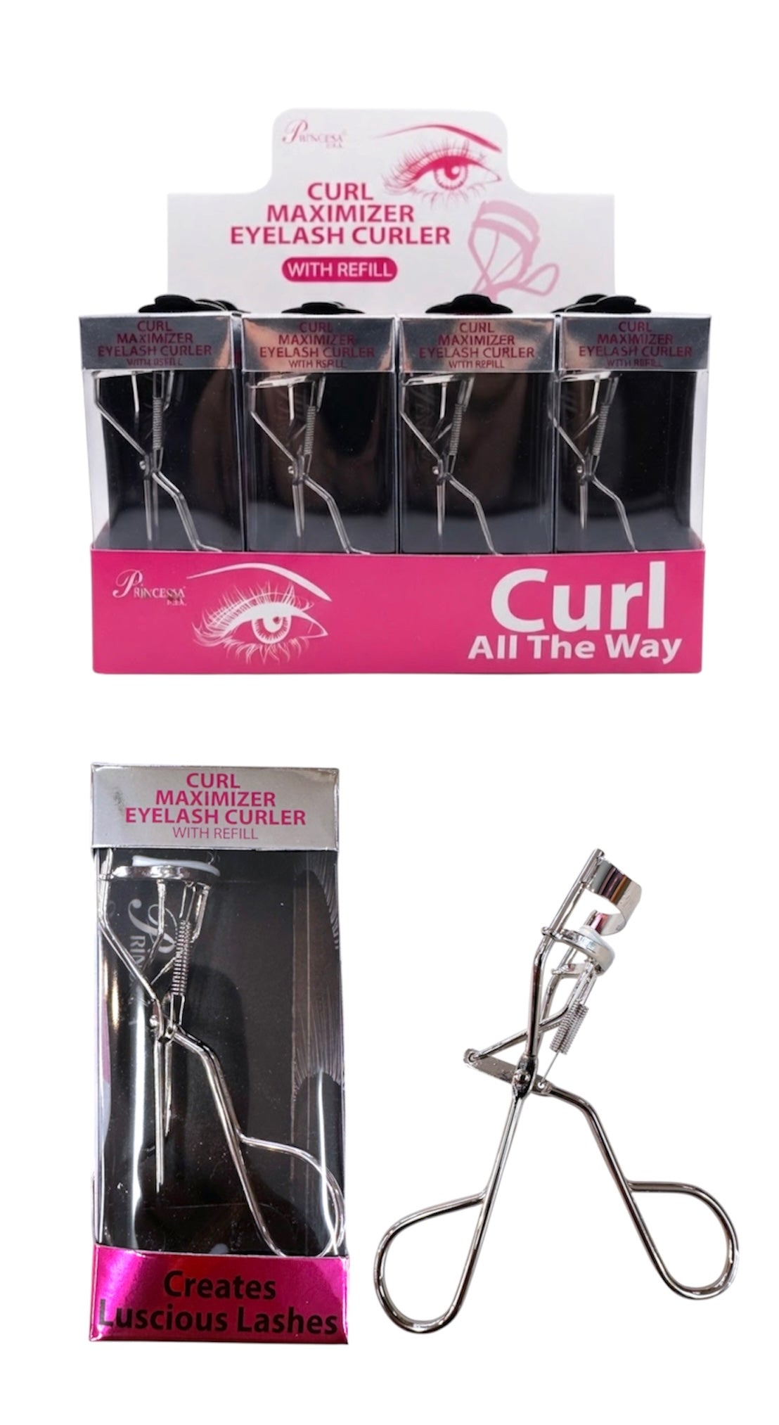 PRINCESSA Curl Maximizer Eyelash Curler / 12pcs box