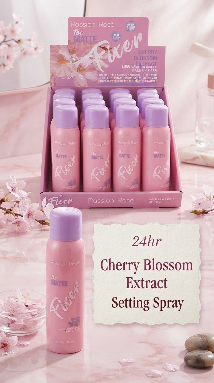 PASSION ROSE The Matte Fixer 24h Setting Spray / 12pcs Display