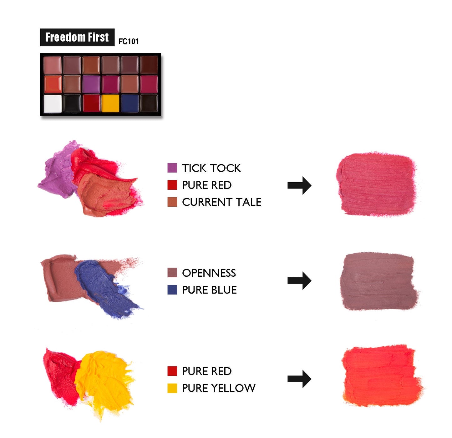 J. CAT BEAUTY Freedom Creator Mix Lip Palette #FC101