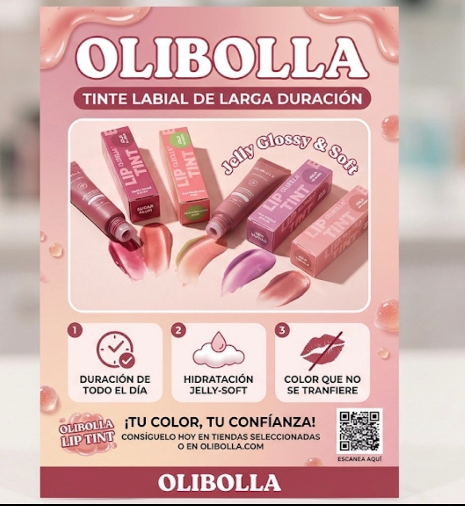 OLIBOLLA Lip Tinte Jelly Gloss / 48pcs Display + Tester