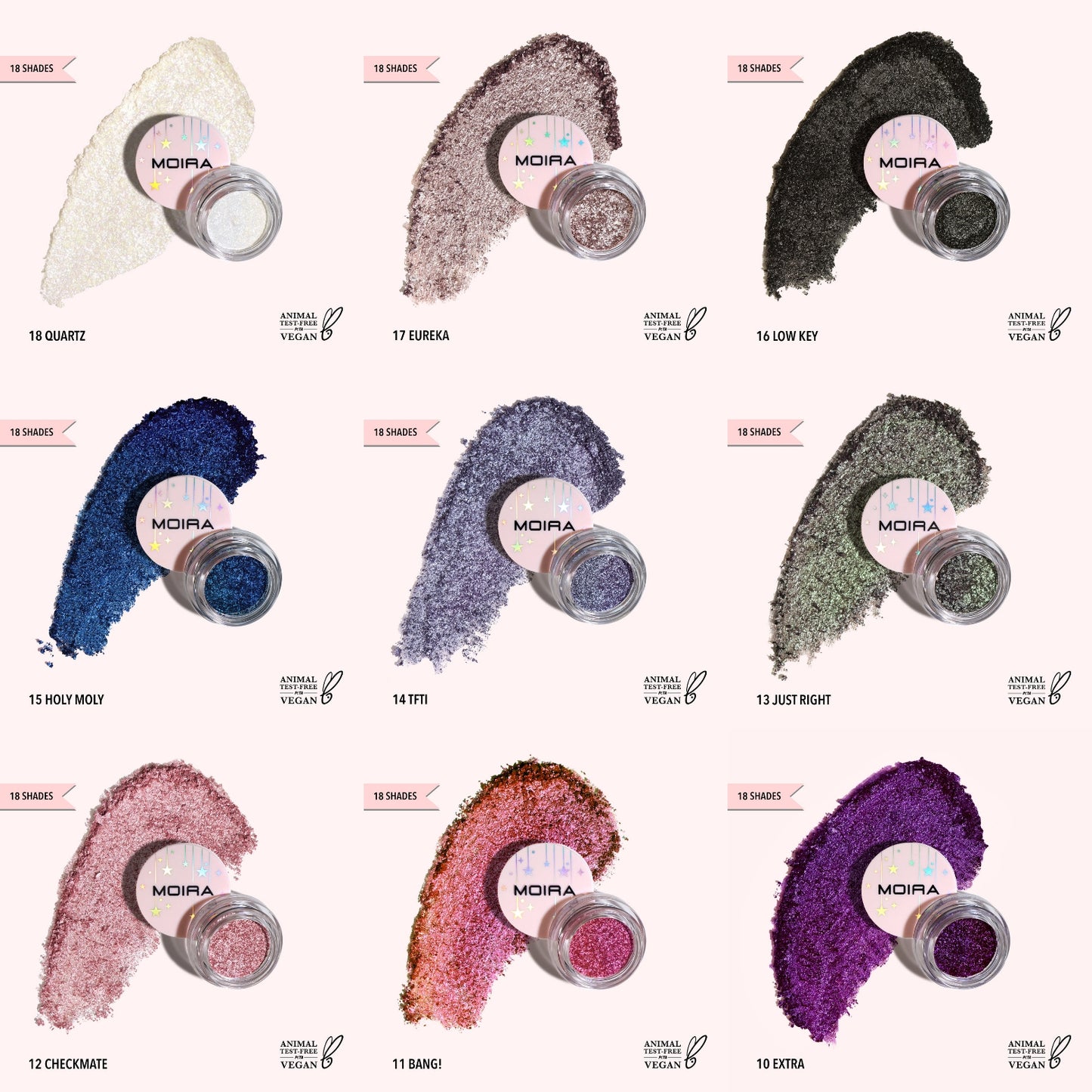 MOIRA Starshow Shadow Pot #SSDSET w/ Display | 108pc Display