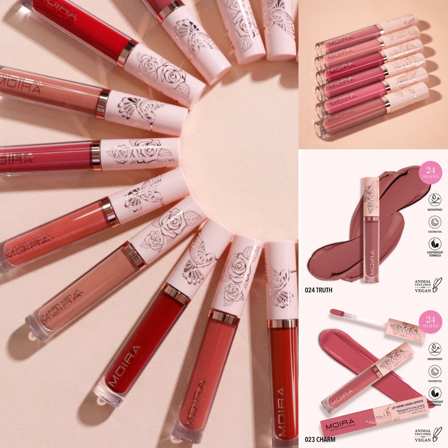MOIRA Lip Divine Liquid Lipstick (LDV) Refills | 3pcs Box