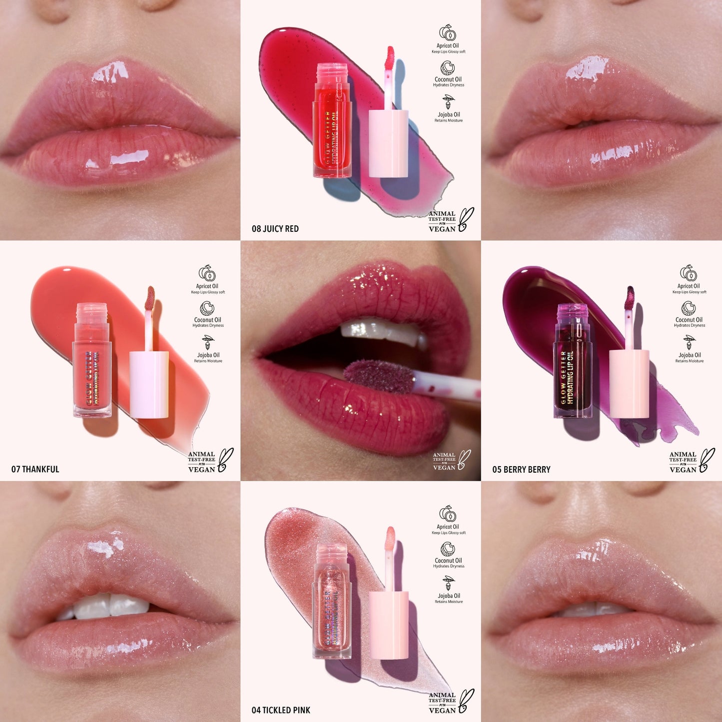 MOIRA Glow Getter Hydrating Lip Oil w/ Display 45pcs Display