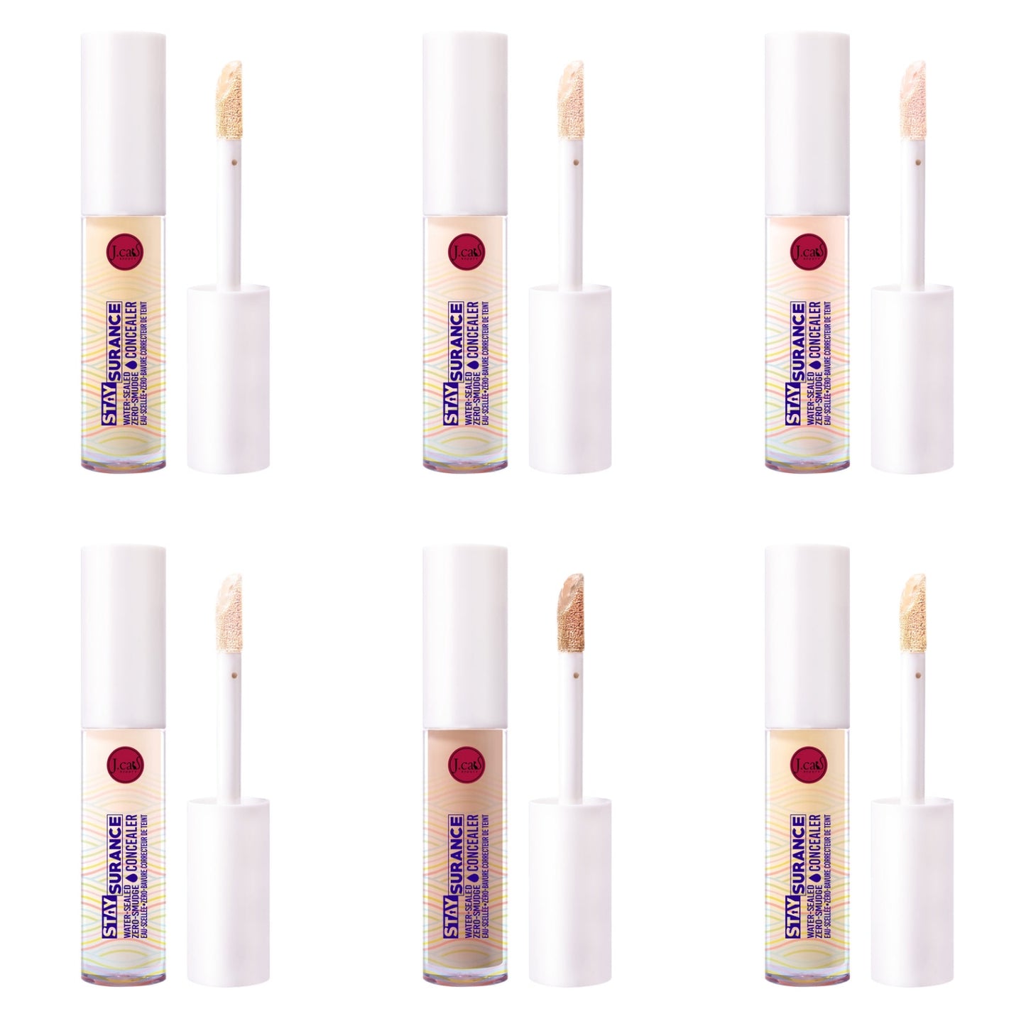 J. CAT BEAUTY StaySurance Water-Sealed / Zero-Smudge Concealer w/ Display 144pcs Display + Tester free