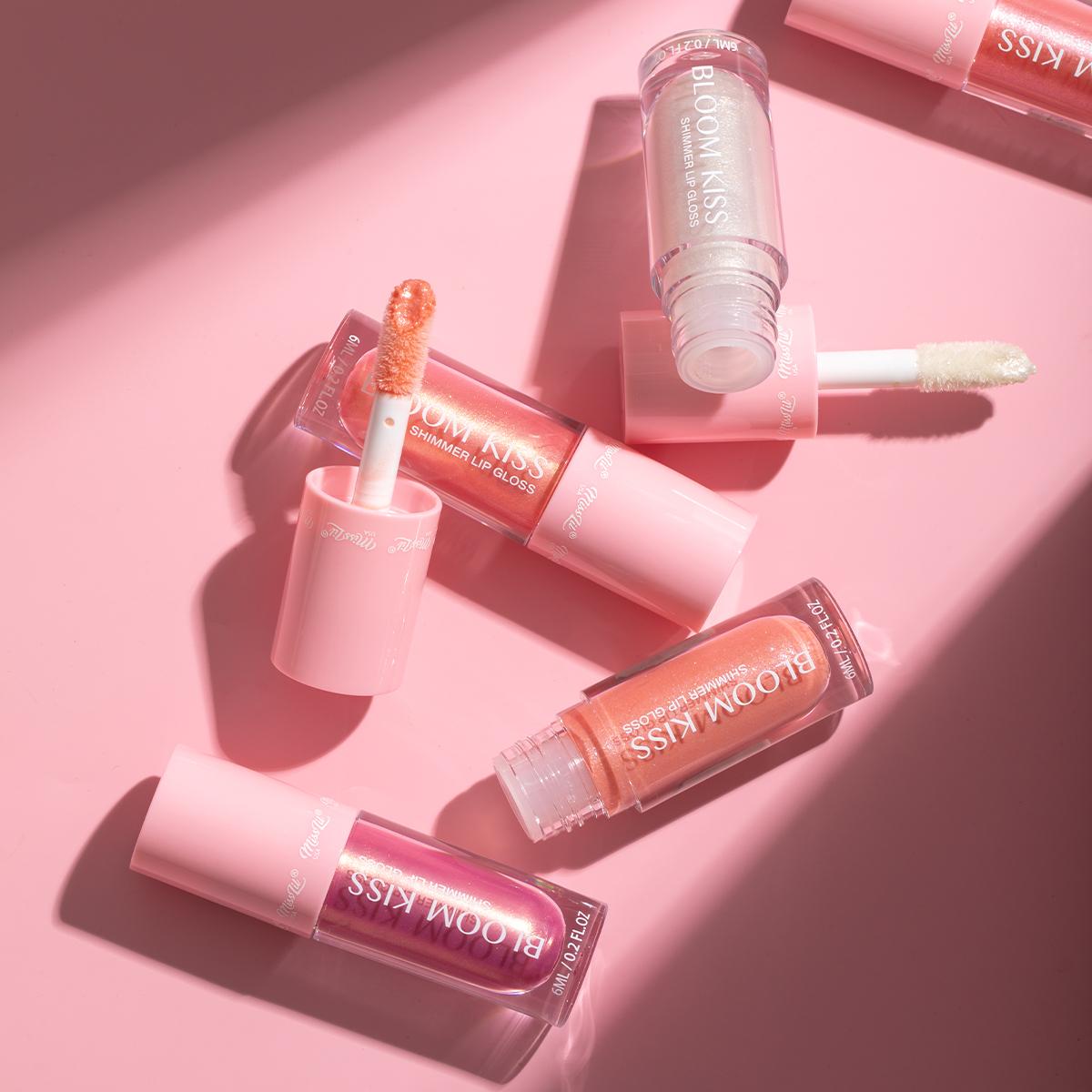 MISS LIL Bloom Kiss Shimmer Lipgloss | 72pcs Dispay + Tester free