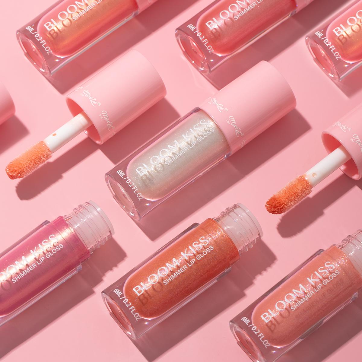 MISS LIL Bloom Kiss Shimmer Lipgloss | 72pcs Dispay + Tester free