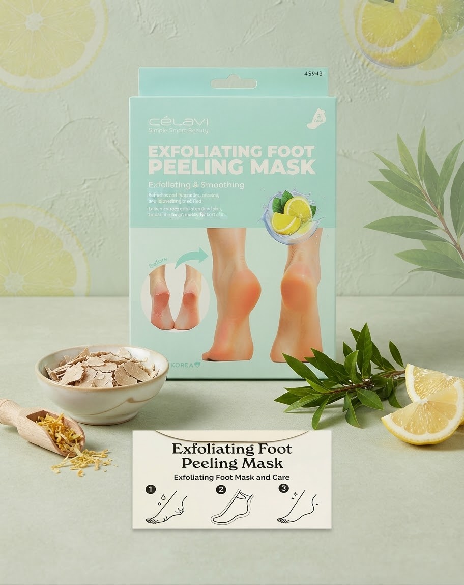 CELAVI 3pk Exfoliating Foot Peeling Mask - Lemon