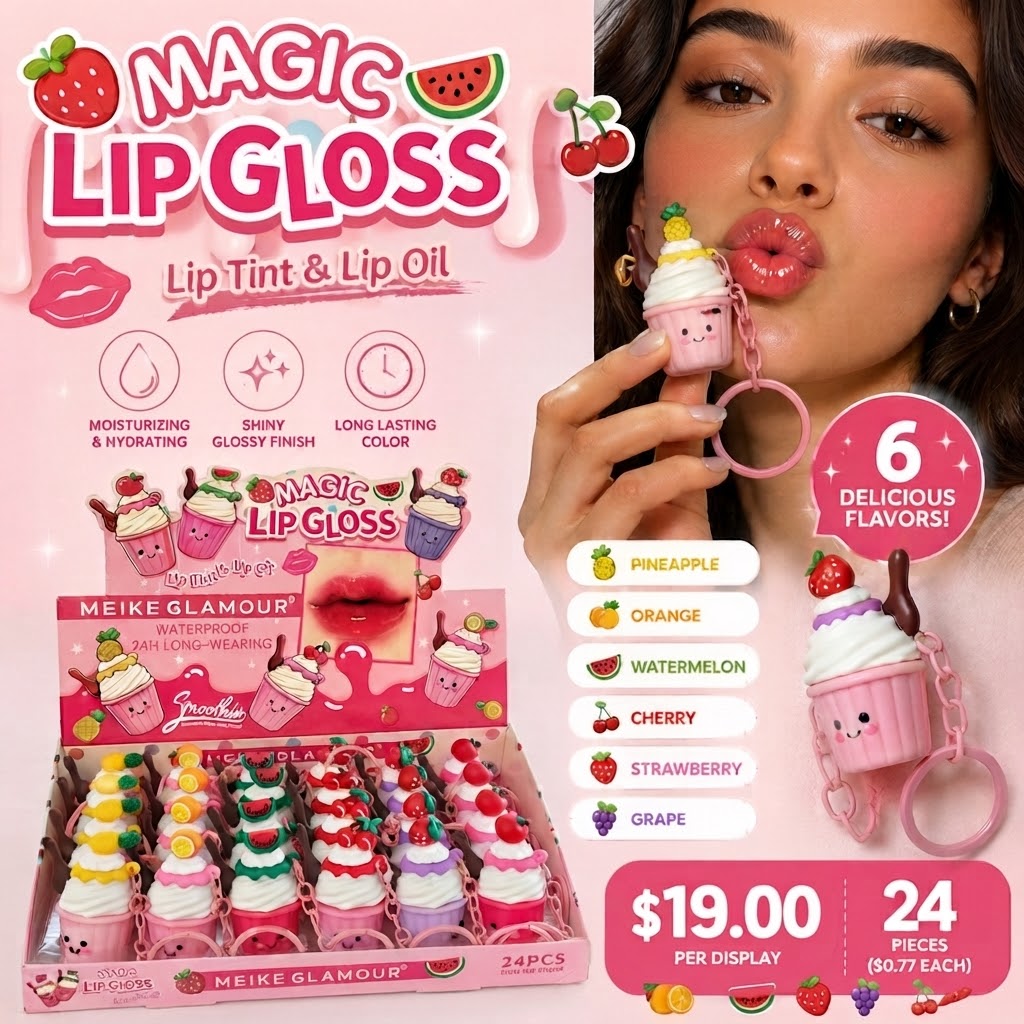 MAGIC Keychain Lip Tint & Lip Oil / 24pcs Display