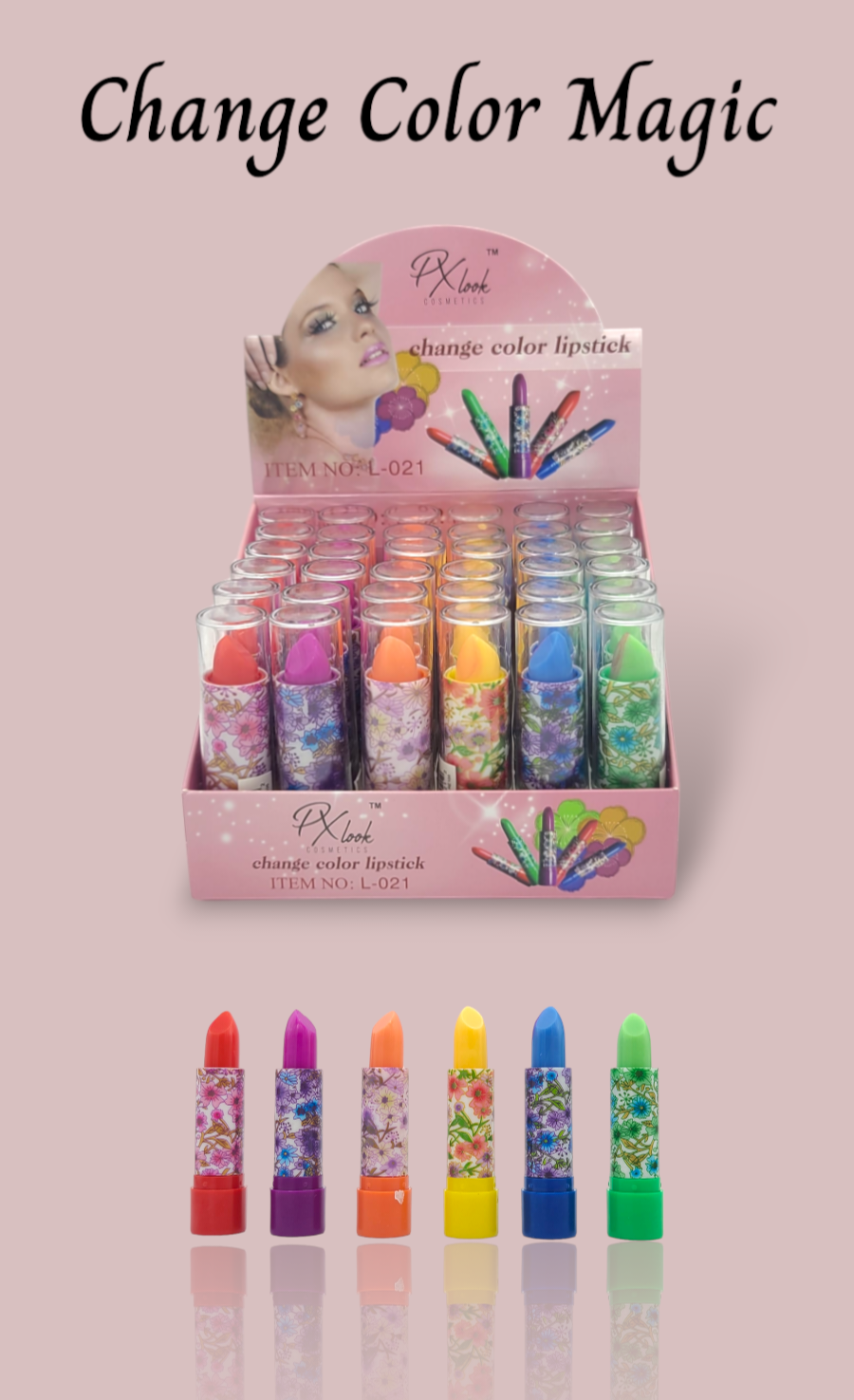 Px Look Change Color Magic Lipstick / 36pcs Display
