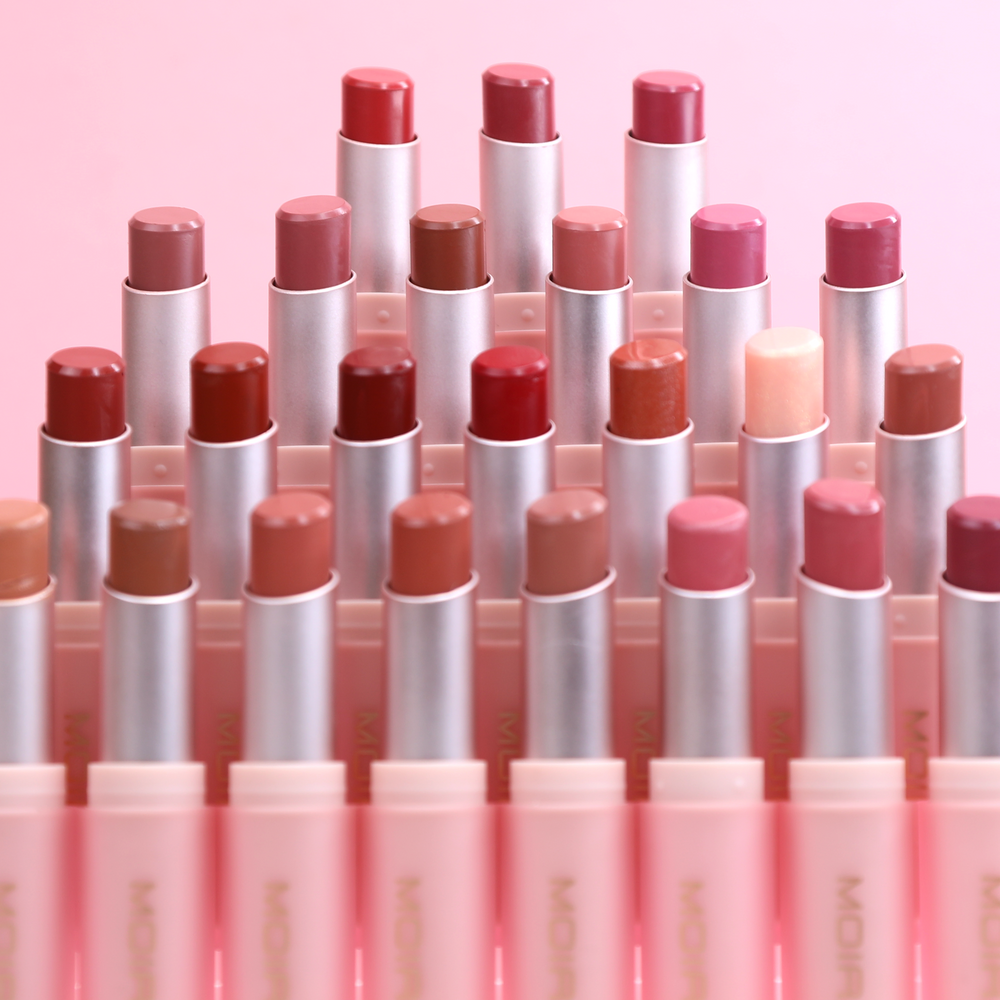 MOIRA Signature Lipstick Balm Texture + Lip Shine #STLSET w/ Display 144pcs Display + Tester