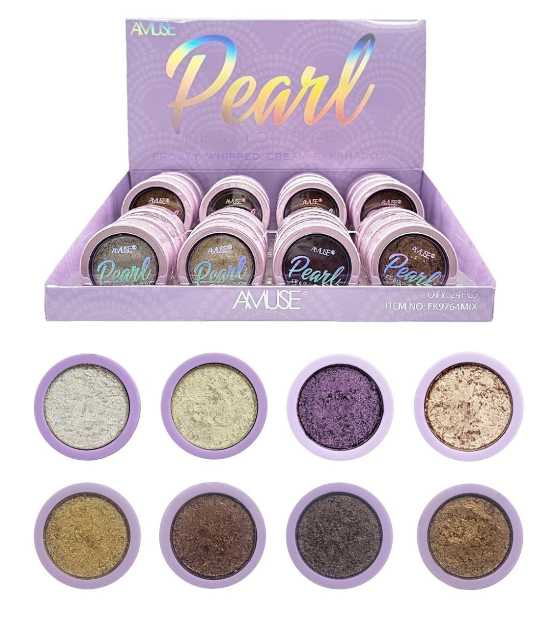 AMUSE - PEARL ICE & GLOW SHADOW / 24pcs display