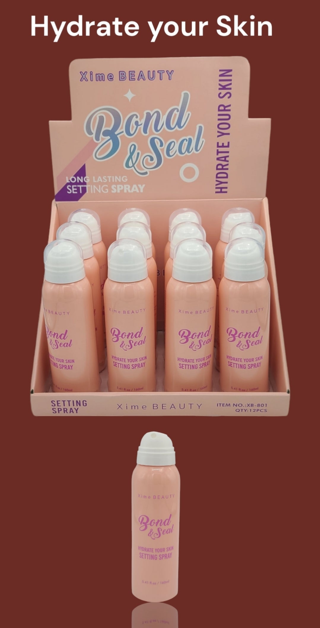 Xime Beauty - Bond & Seal Hydrate Your Skin #XB-801 / 12pcs Display