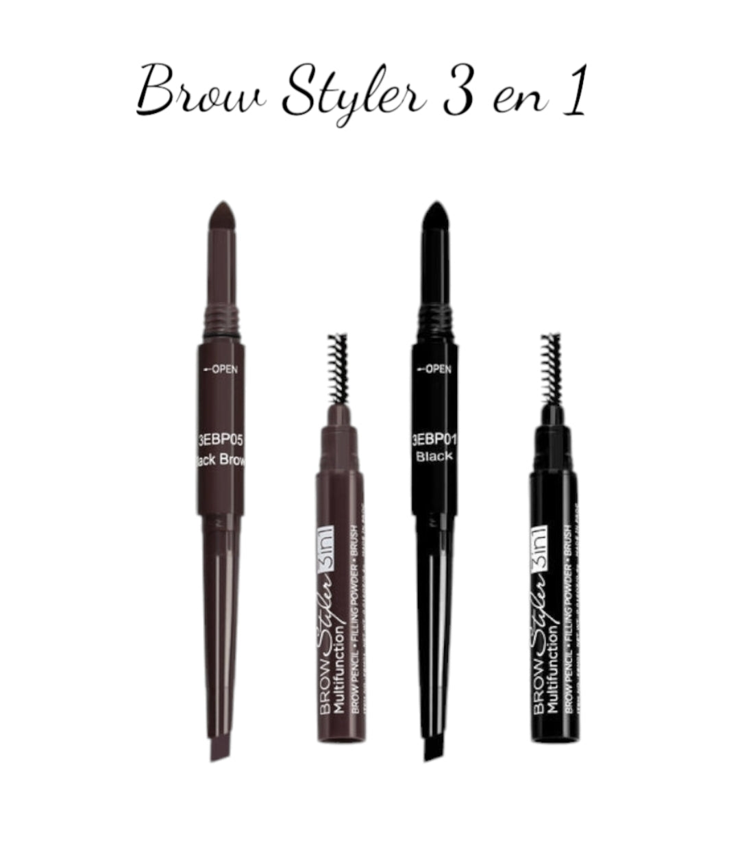 NABI Brow Styler 3 en 1 Multifunction #EBM01 | 48pcs Display