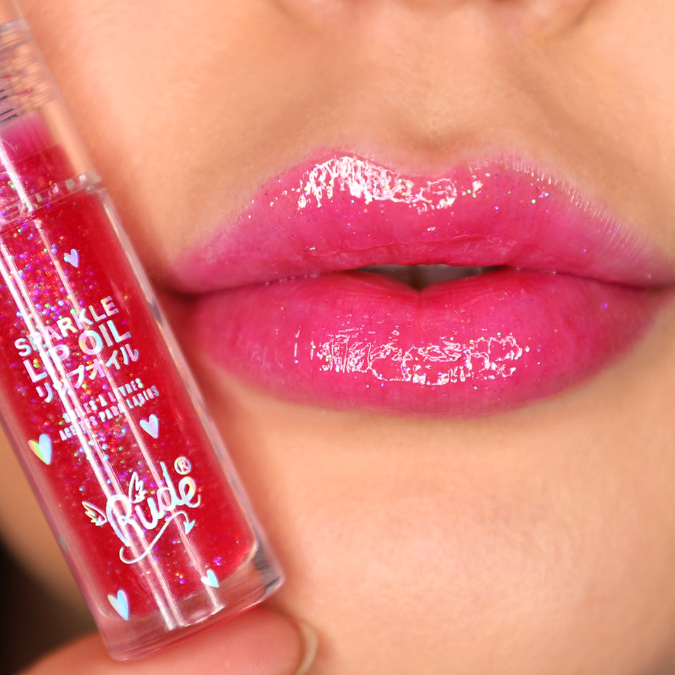 RUDE Manga Collection Lip Balm & Sparkle Lip Oil w/ Display 96pcs Display Tester free