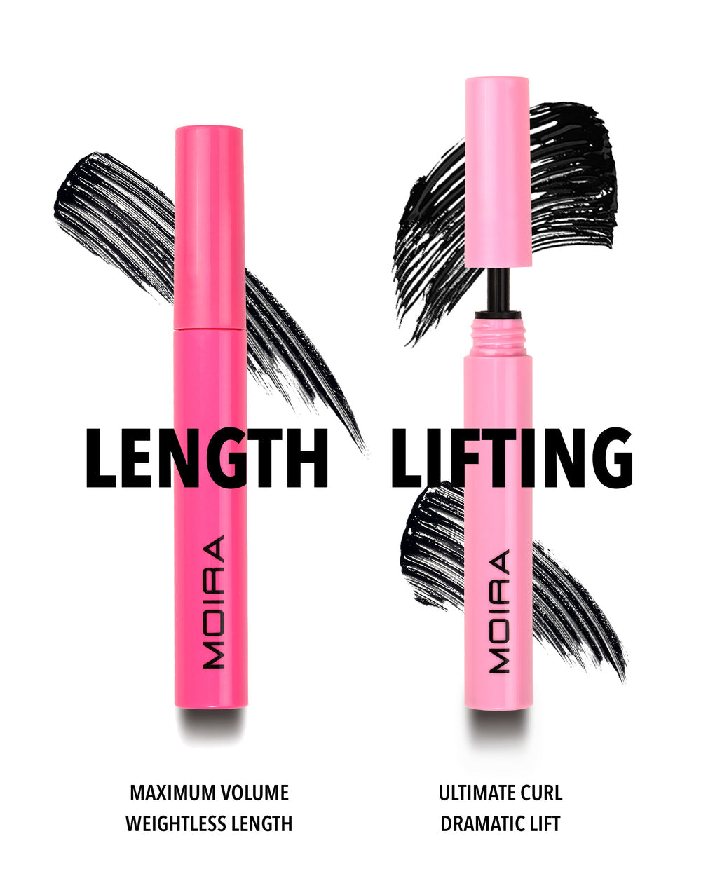 MOIRA Intense Volume & Lengh Mascara / Maximum Volume & Lifting Mascara w/Display  24pcs Display + Tester