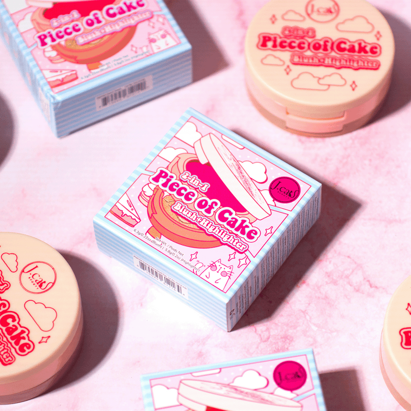 J.CAT BEAUTY 2 in 1 Piece Of Cake Blush + Highlighter 72pcs Dispay + Tester