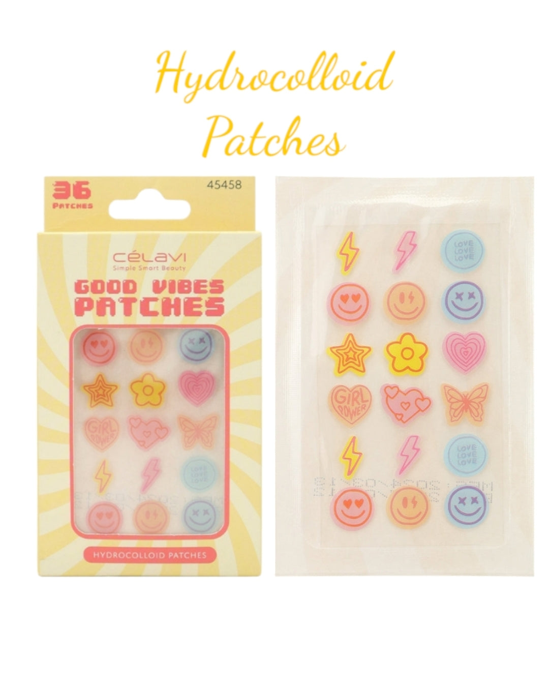 CELAVI Good Vibes Hydrocolloid Patches #45458 | 12 pack