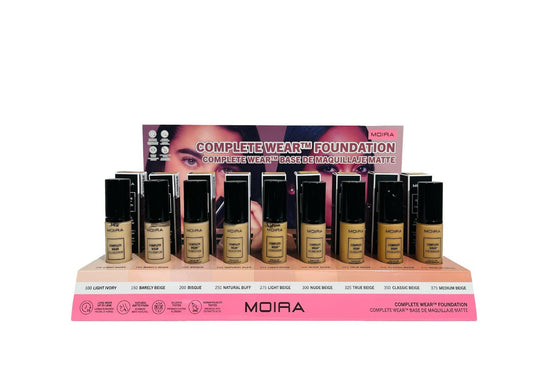 MOIRA Complete Wear Foundation #WCFSET w/ Display 27pcs Display + Tester