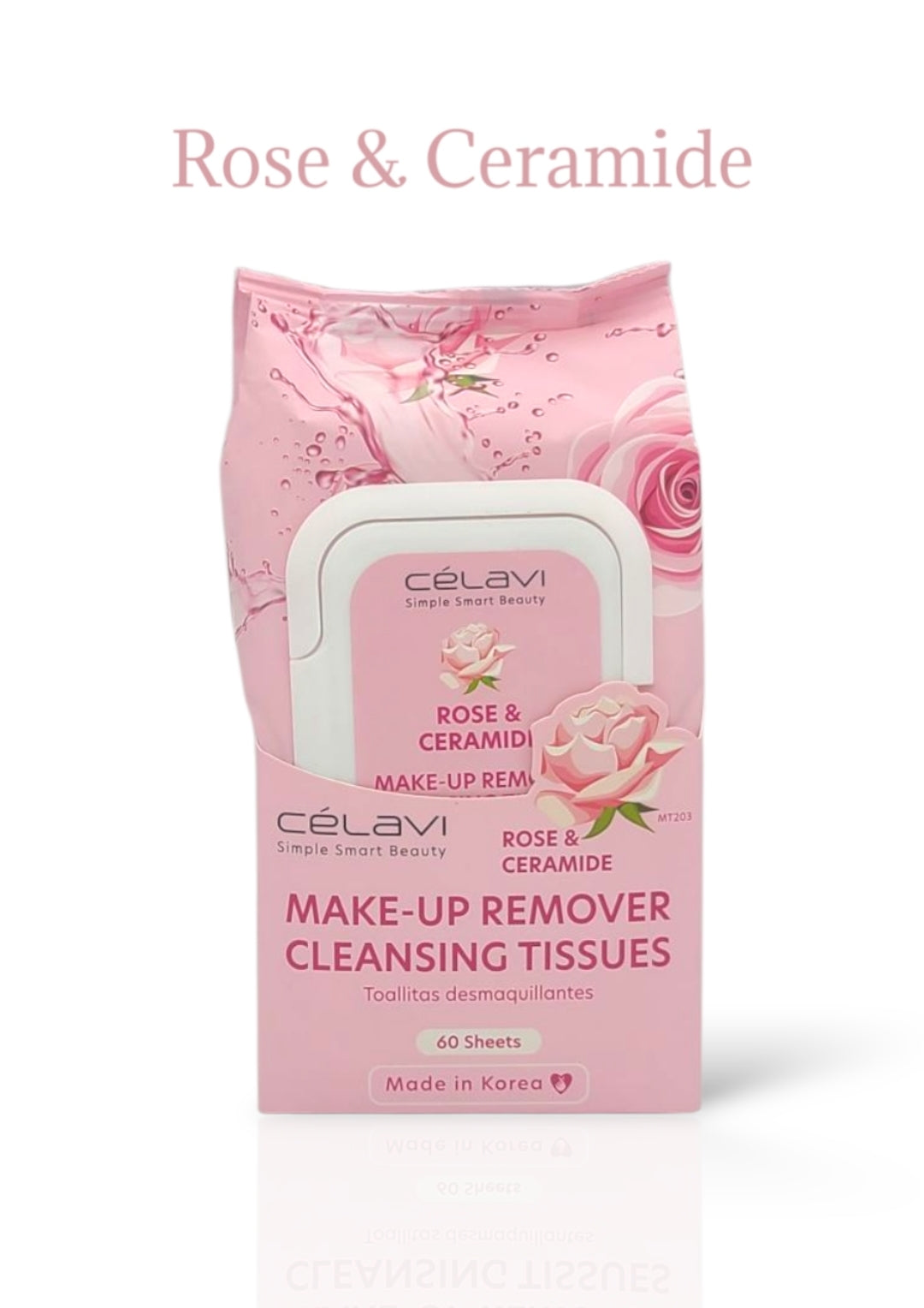 CELAVI Make-up Remover Cleansing Tissue / Rose & Ceramide / 12pack Box
