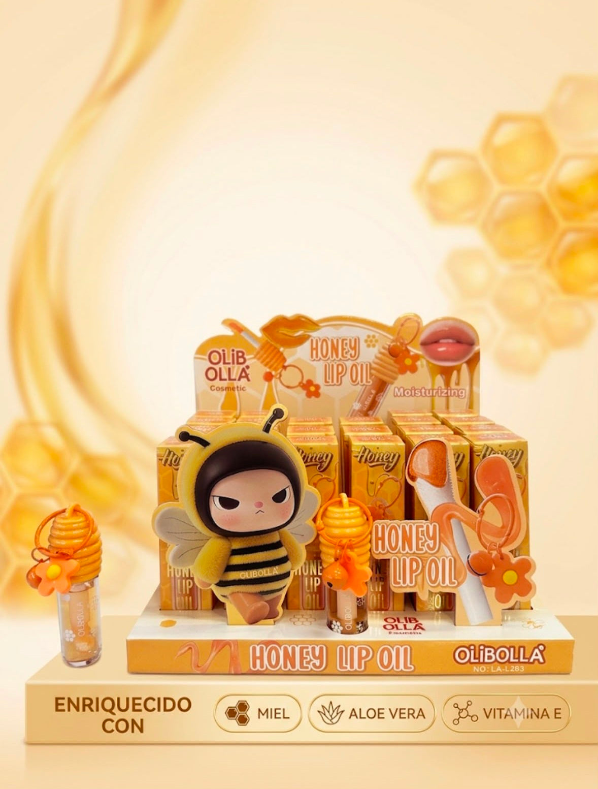 OLIBOLLA Honey Lip Oil 24pcs Display + tester free