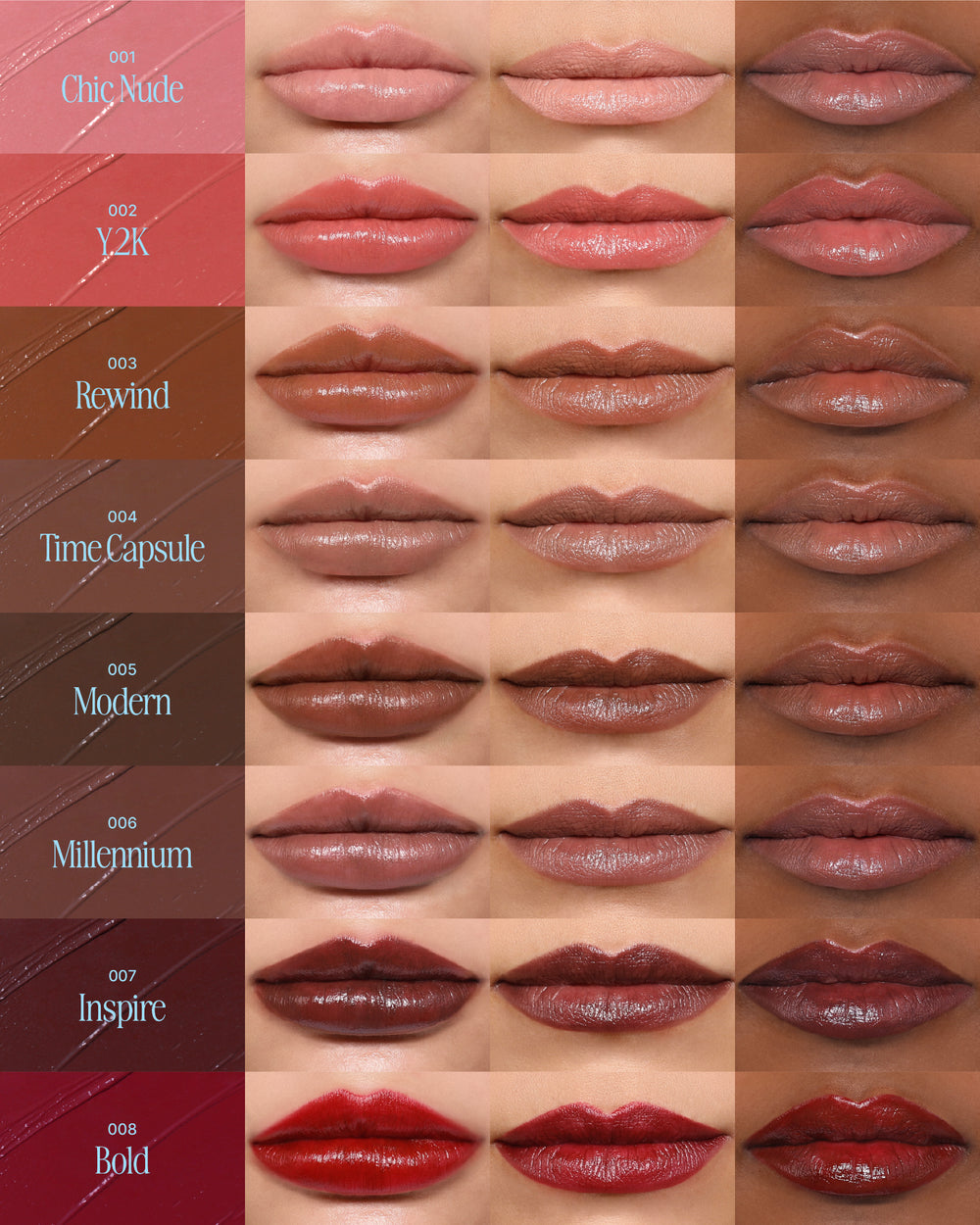 MOIRA Chic Satin Lipstick / 3pcs Pack