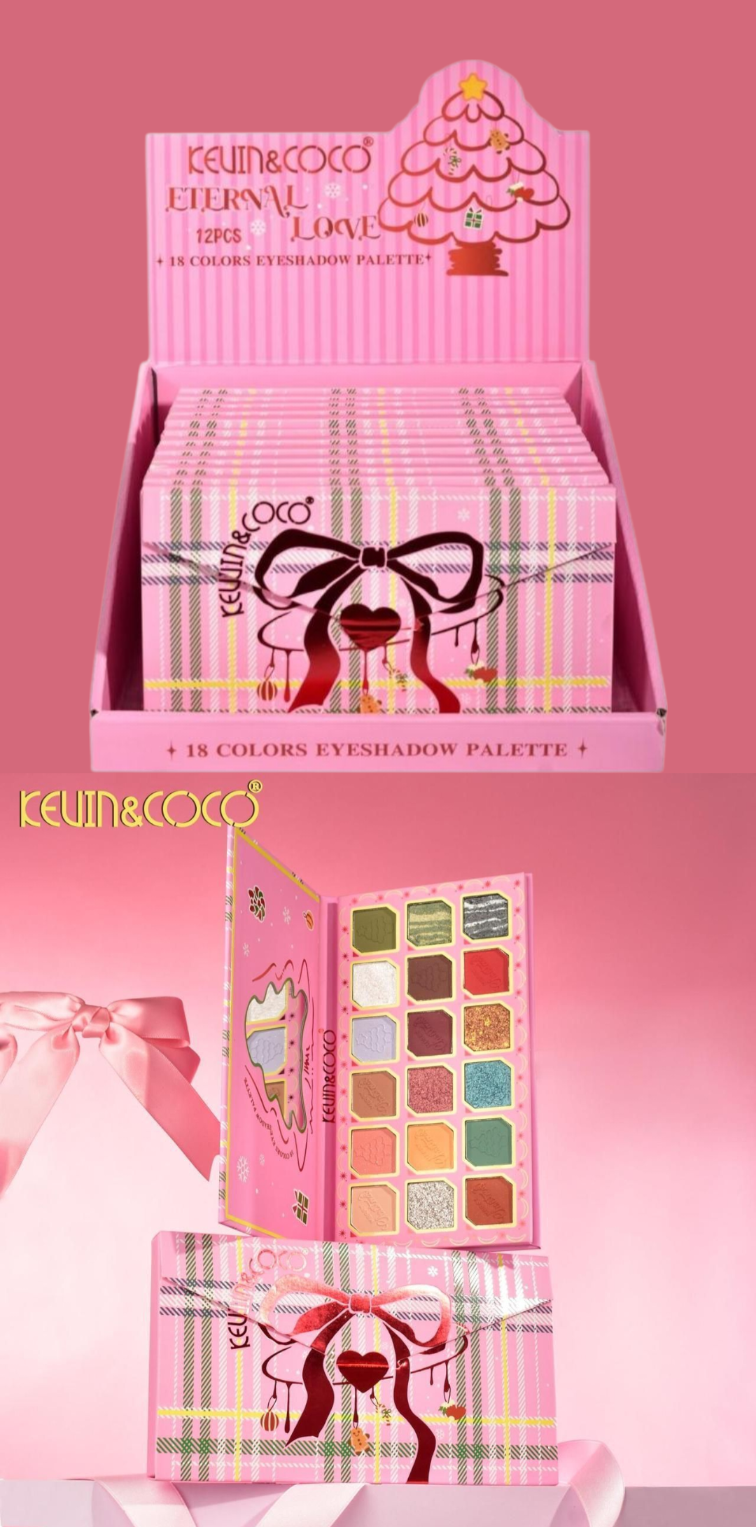 KEVIN&COCO Eternal Love Eyeshadow Palette / 12pcs Display