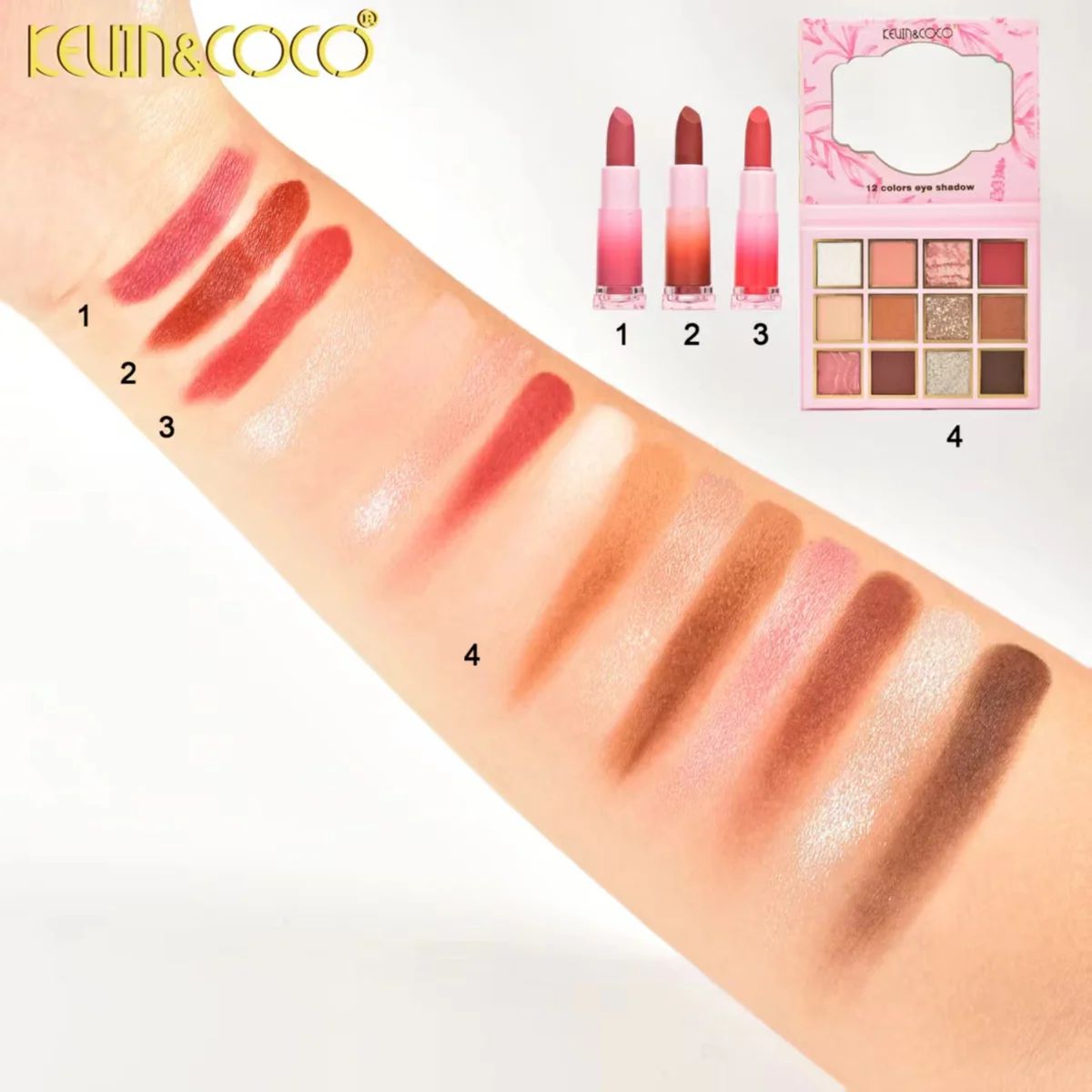 KEVIN&COCO Lipstick & Eyeshadow Gift Set