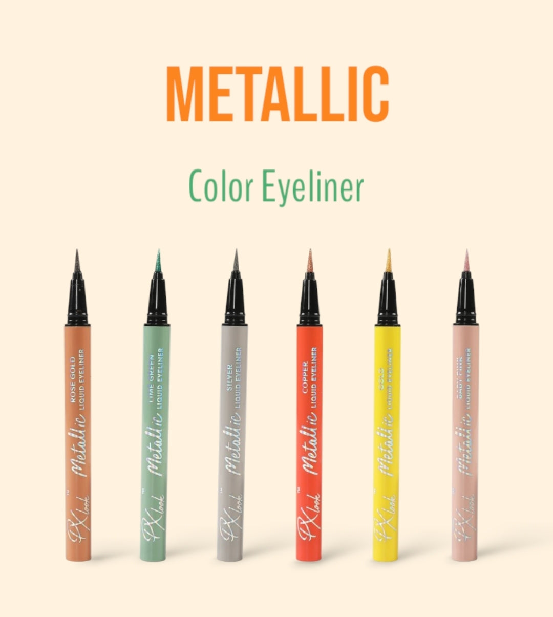 Px Look Color Metallic Liquid Eyeliner | 24pcs Display
