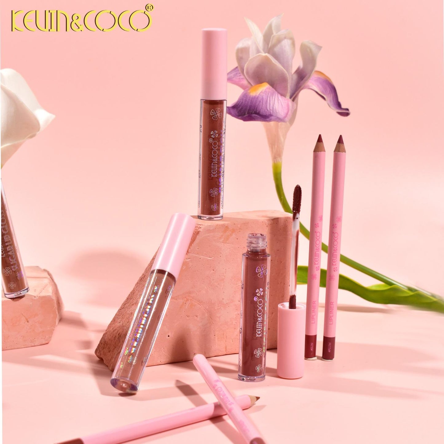 KEVIN&COCO Lipgloss & Liner Collection / 6set Diplay