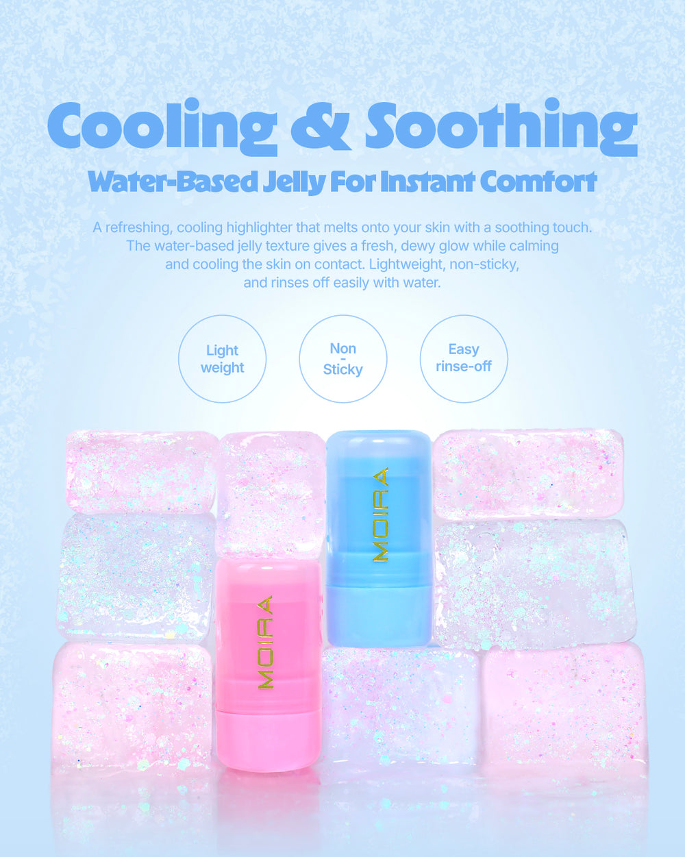 MOIRA Icy Glow Jelly Stick / 3pcs pack