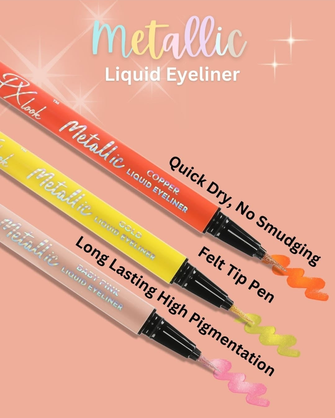 Px Look Color Metallic Liquid Eyeliner | 24pcs Display