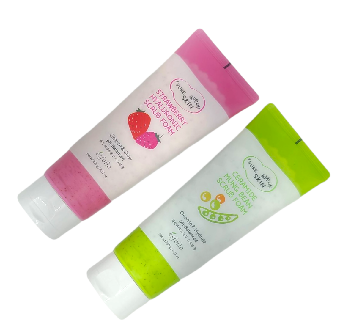 ESFOLIO Strawberry Hyaluronic Scrub Foam