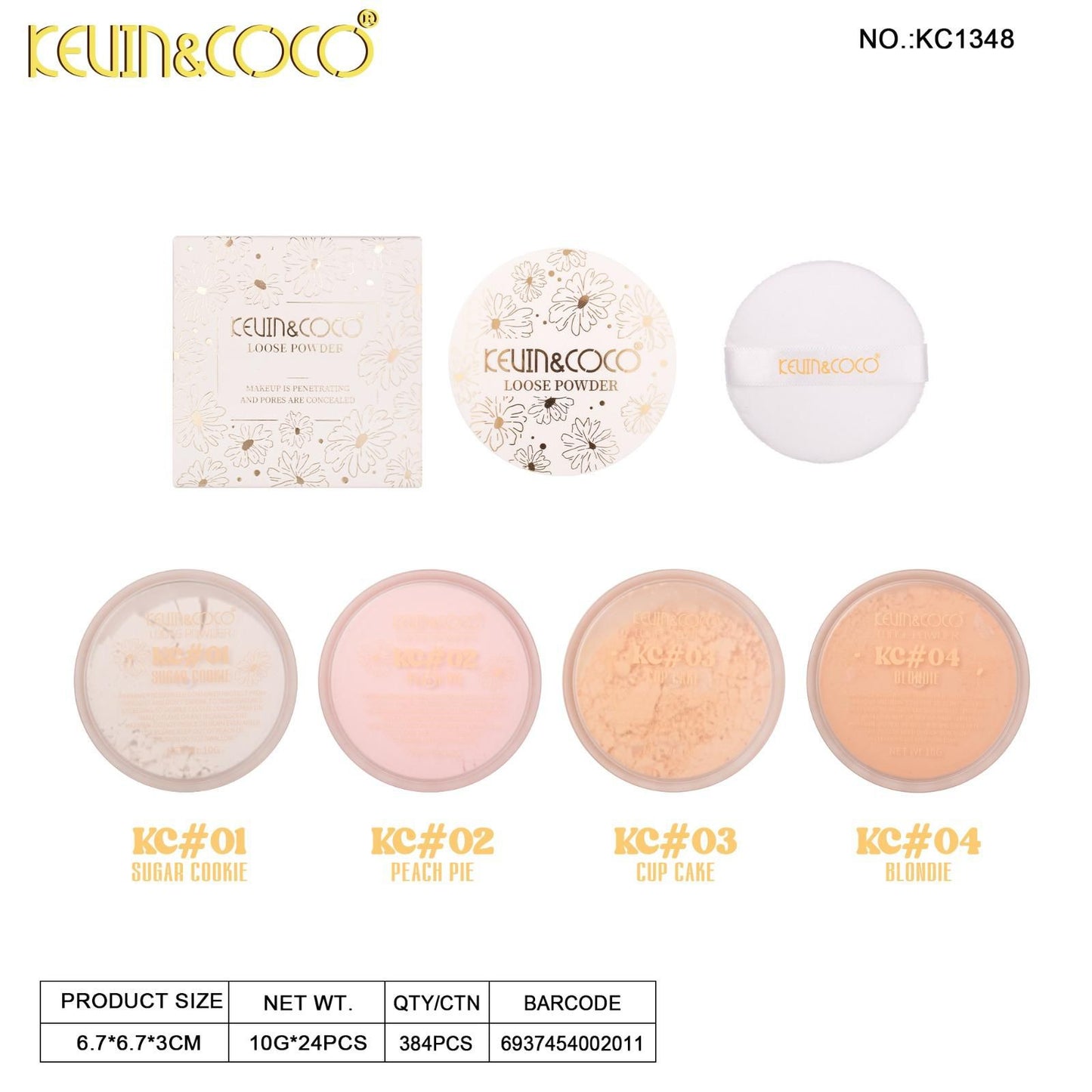 KEVIN&COCO Loose Setting Powder / 24pcs Display