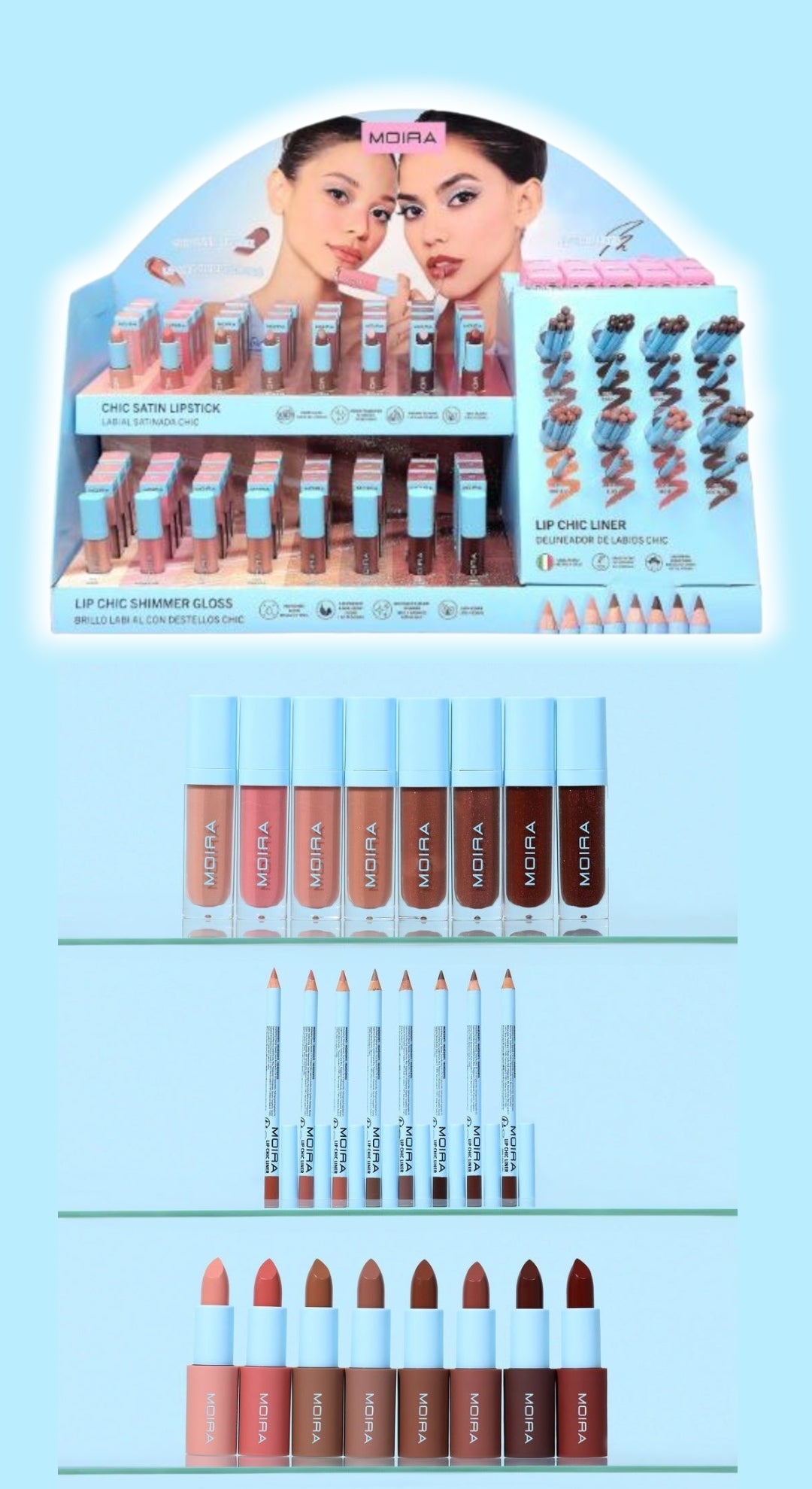 MOIRA Chic Collection w/Display  96pcs + Tester