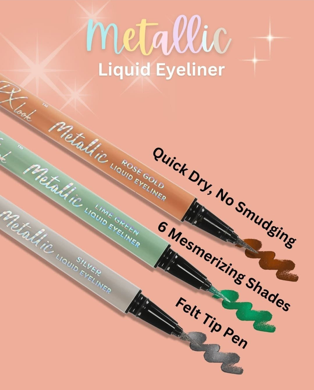 Px Look Color Metallic Liquid Eyeliner | 24pcs Display