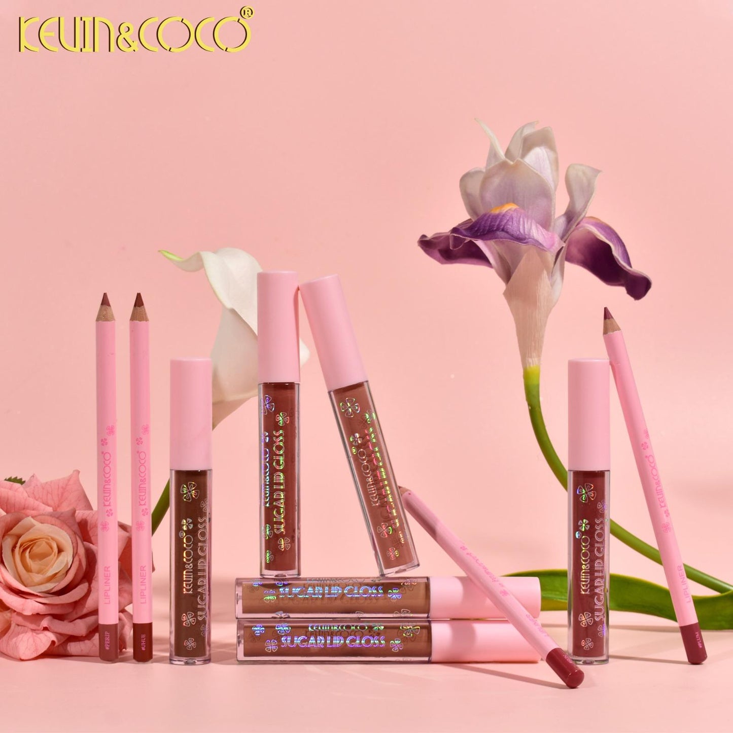 KEVIN&COCO Lipgloss & Liner Collection / 6set Diplay