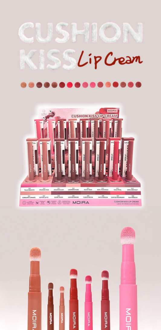 Moira Cushion Kiss Lip Cream w/Display / 48pcs Display + Tester