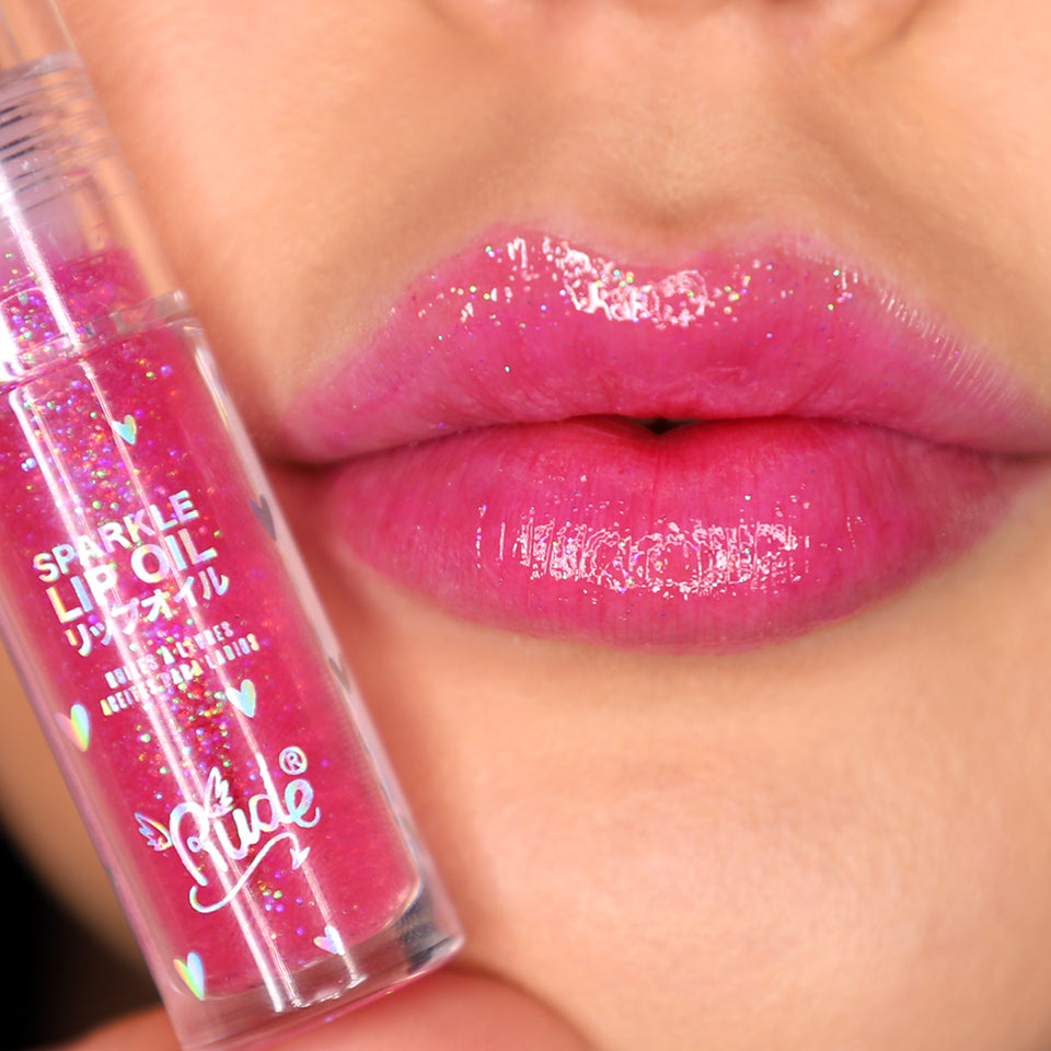 RUDE Manga Collection Lip Balm & Sparkle Lip Oil w/ Display 96pcs Display Tester free