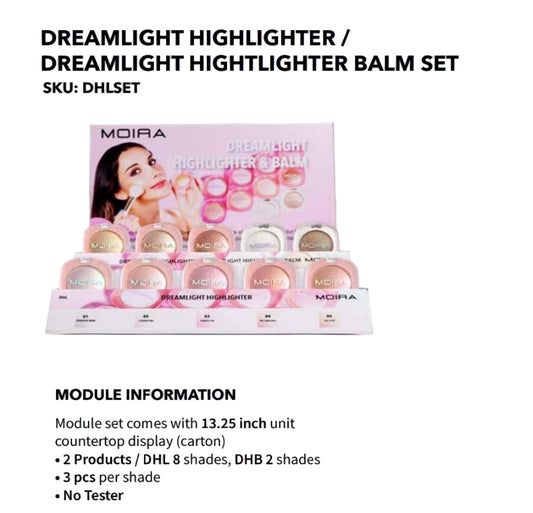MOIRA Dreamlight Highlighter DHLSET w/Display  30pcs Display