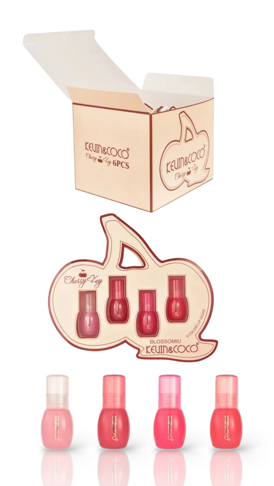 KEVIN&COCO Cherry 4 Lipgloss Set = 6set Display