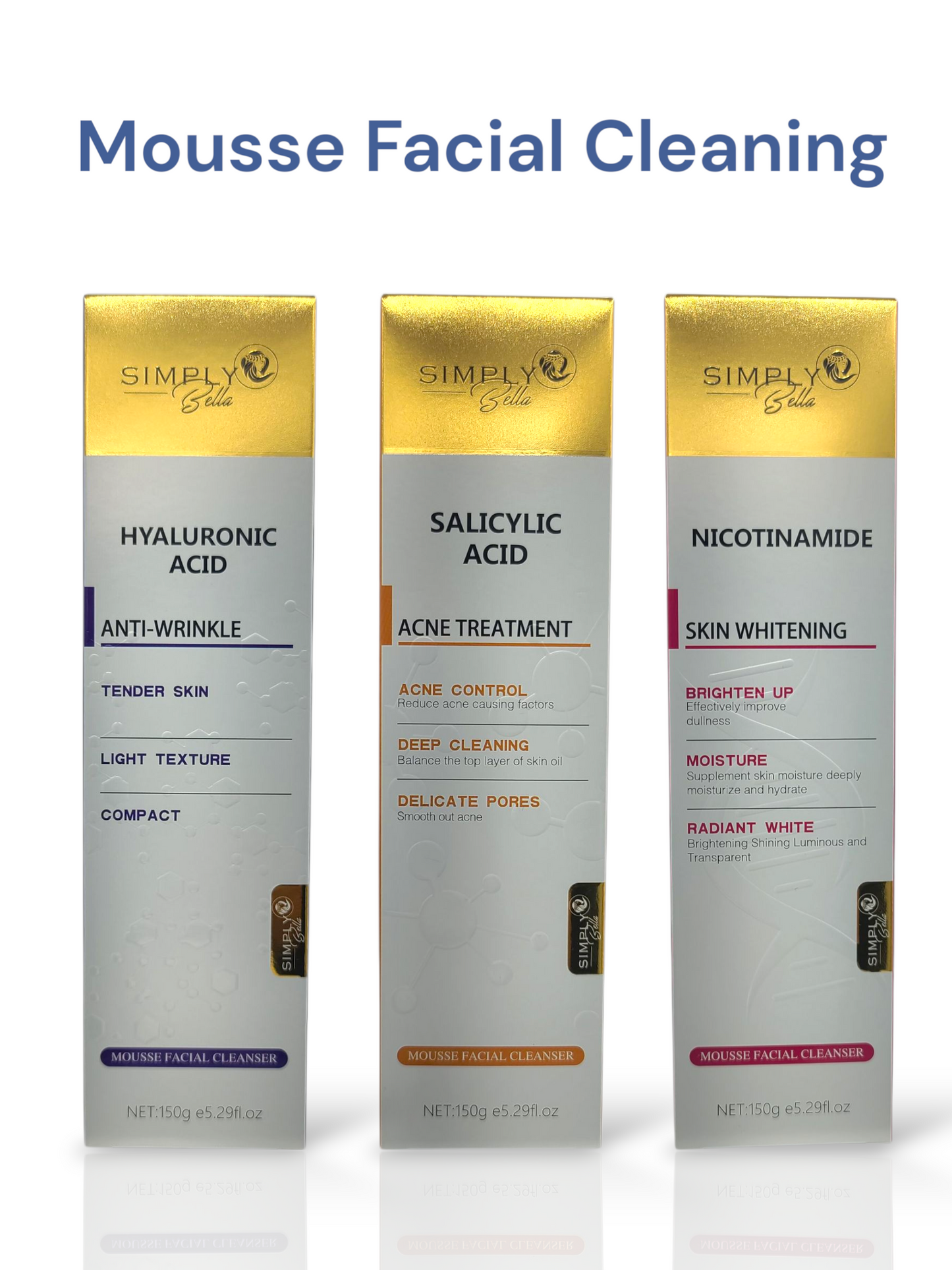 SIMPLY BELLA Hyaluronic Acid Facial Cleanser - Anti Wrinkle 5.29oz