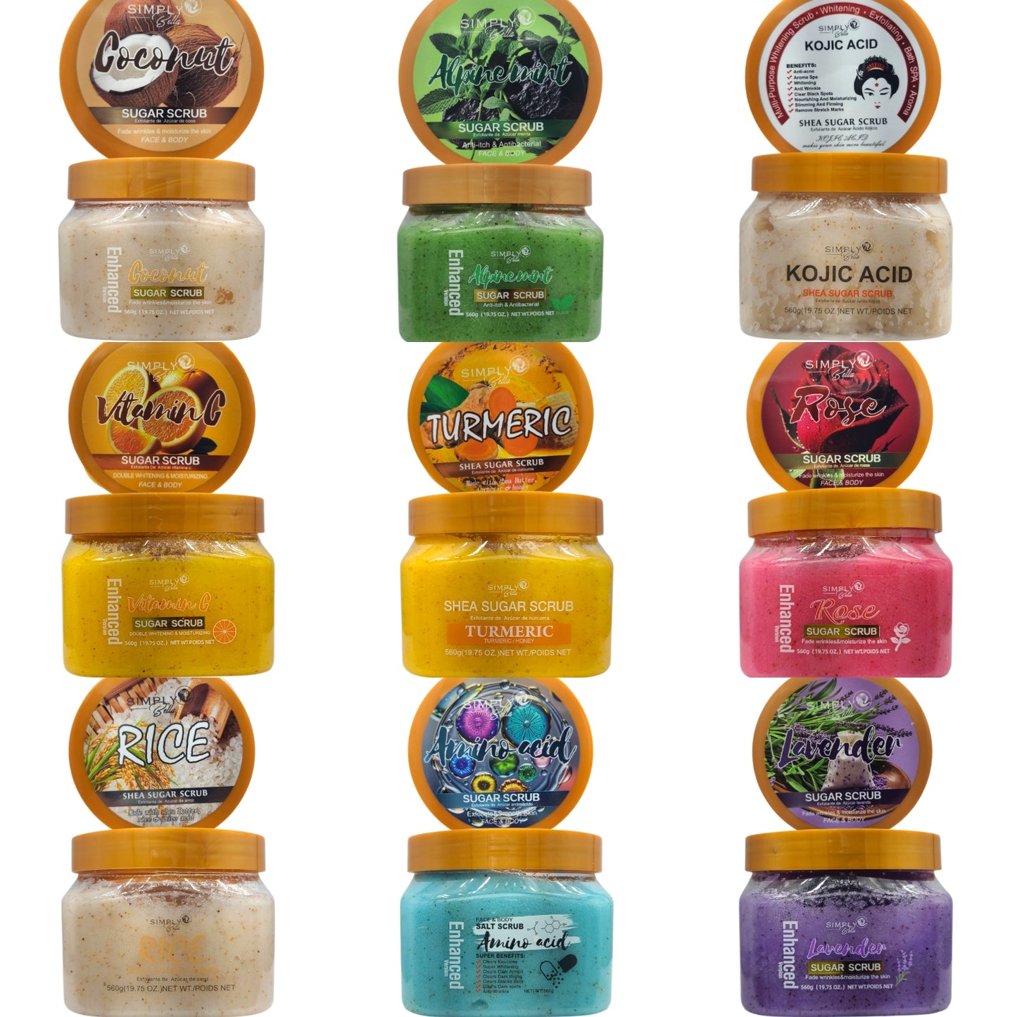 SIMPLY BELLA Turmeric Sugar Scrub 560G