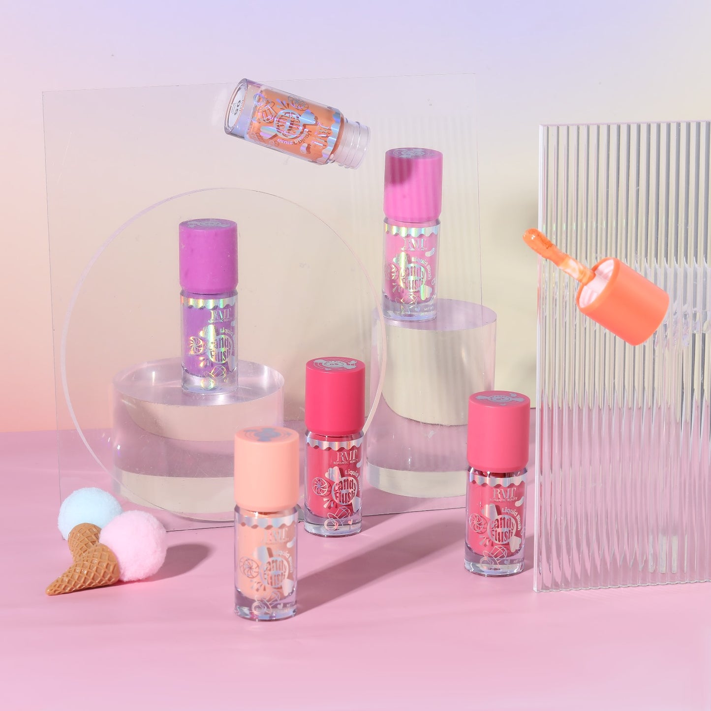 Romantic Beauty Candy Flush Liquid Blush #BL-9001 / 24pcs Display