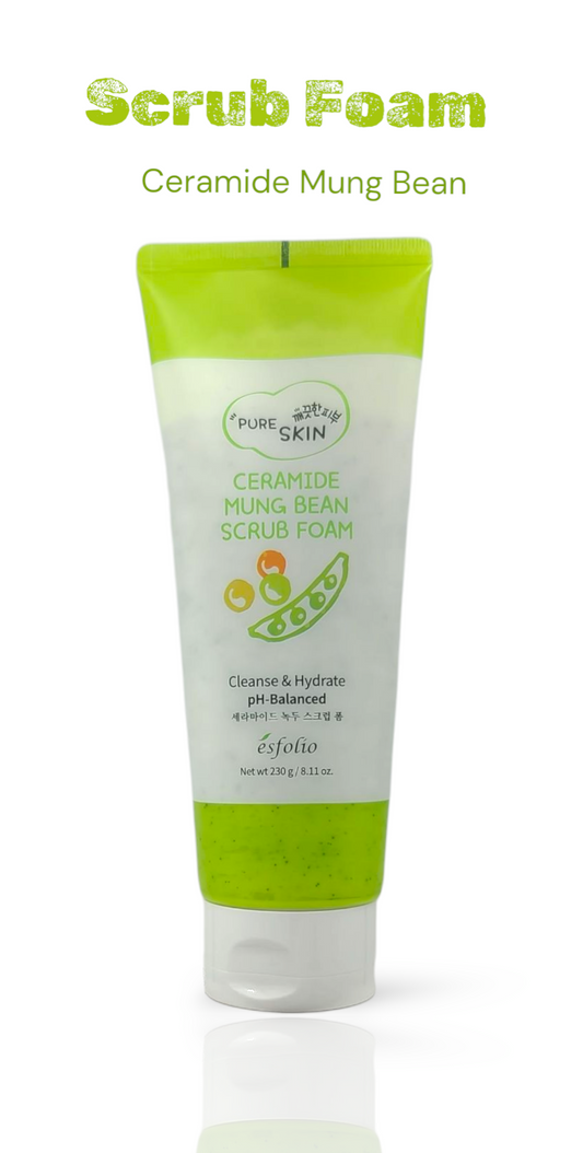 ESFOLIO Ceramide Mung Bean Scrub Foam